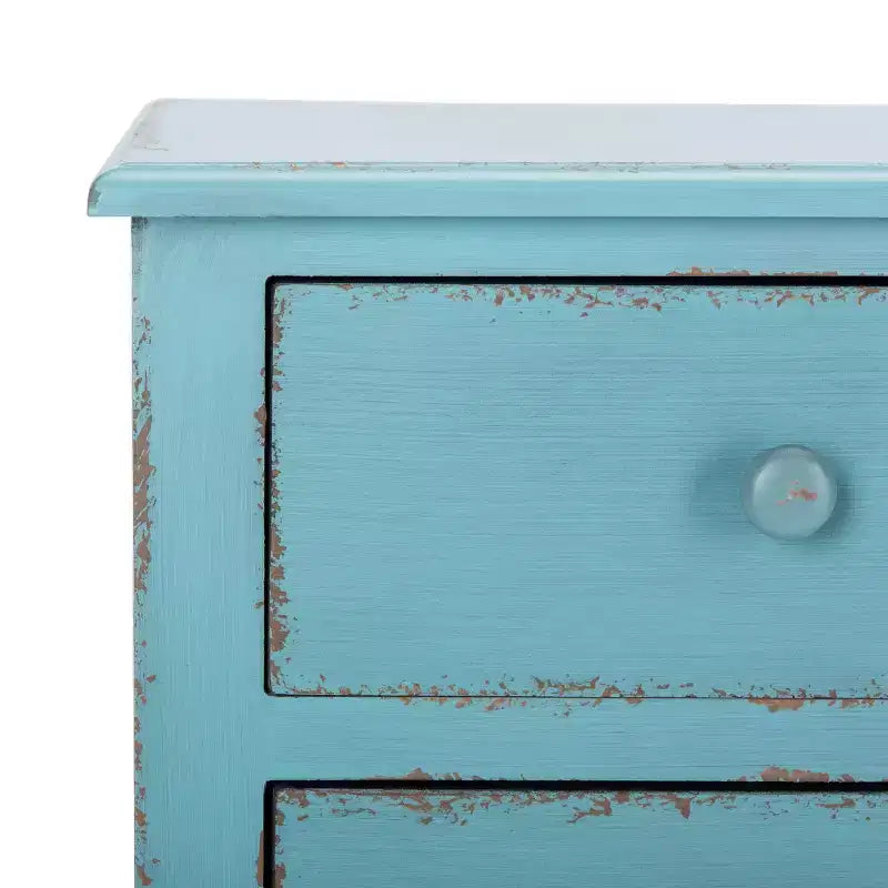 Talbot 3 Drawer Chest - AMH1517 - Distressed Blue - Safavieh Couture