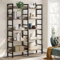 Tribesigns 5-Tier Bookcase, 70.87 Etagere Double Wide Bookshelf, Wood Book Shelving Unit