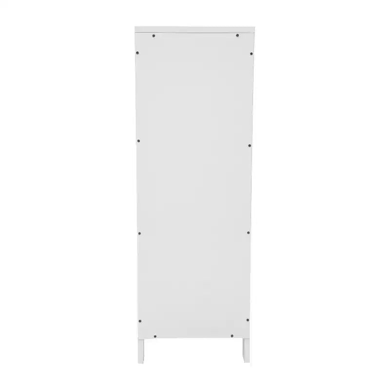 Emma and Oliver Bathroom Storage Organizer with Open Display Shelf and Two Removable Drawers