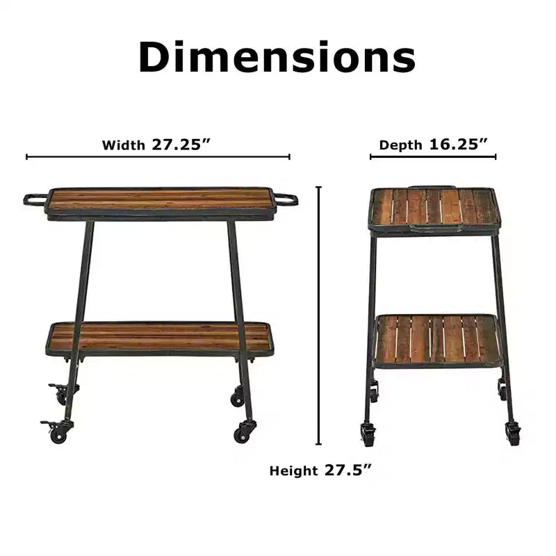 Felix 2 Tier Bar Cart - Adore Decor