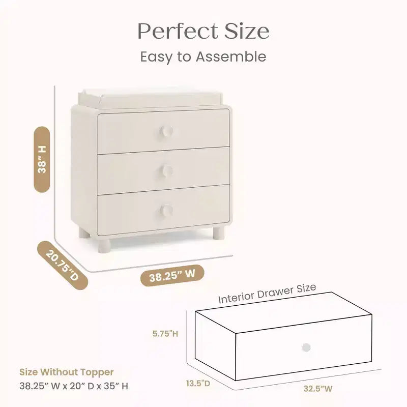 Delta Children Ari 3 Drawer Vertical Dresser