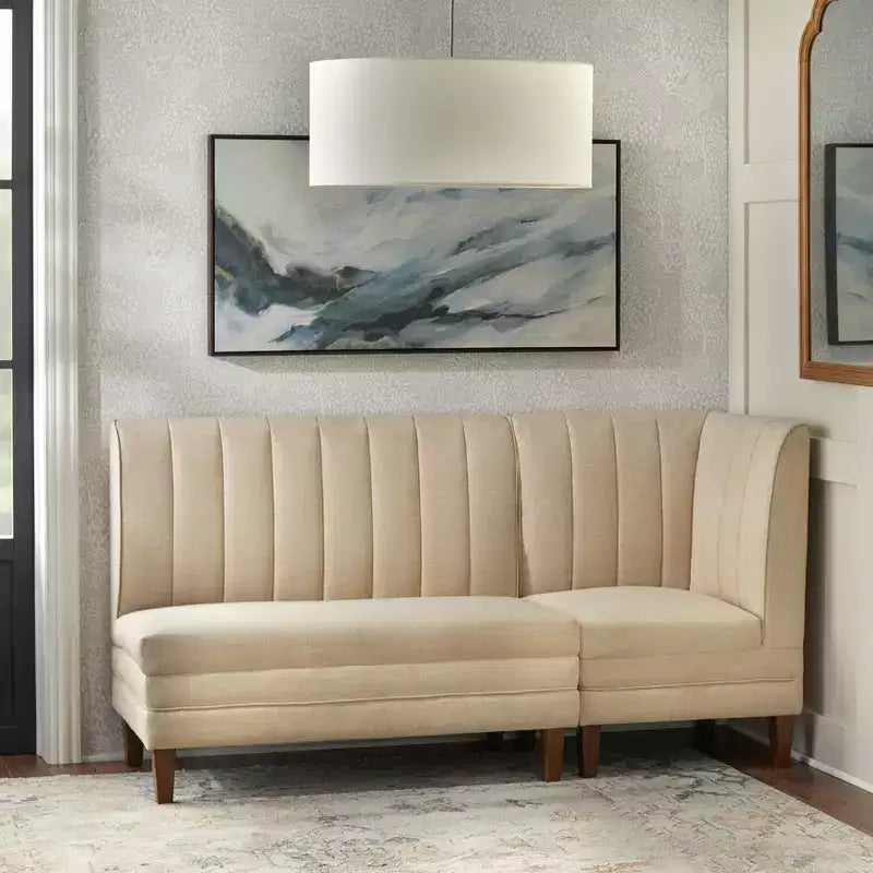 Lifestorey Kerrington Channel Back Breakfast Nook Corner Chair