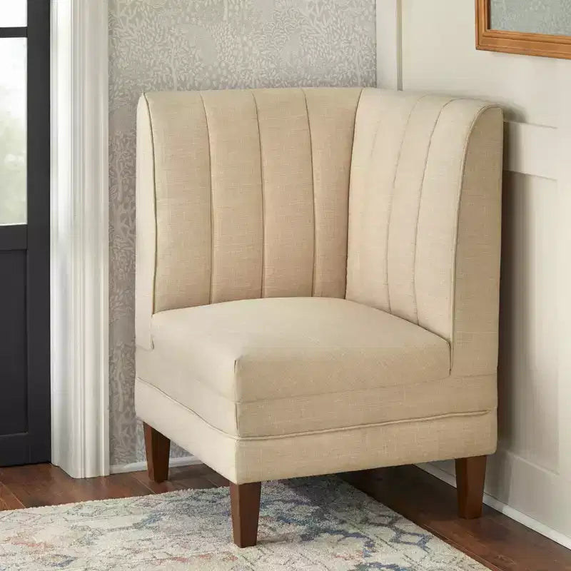 Lifestorey Kerrington Channel Back Breakfast Nook Corner Chair